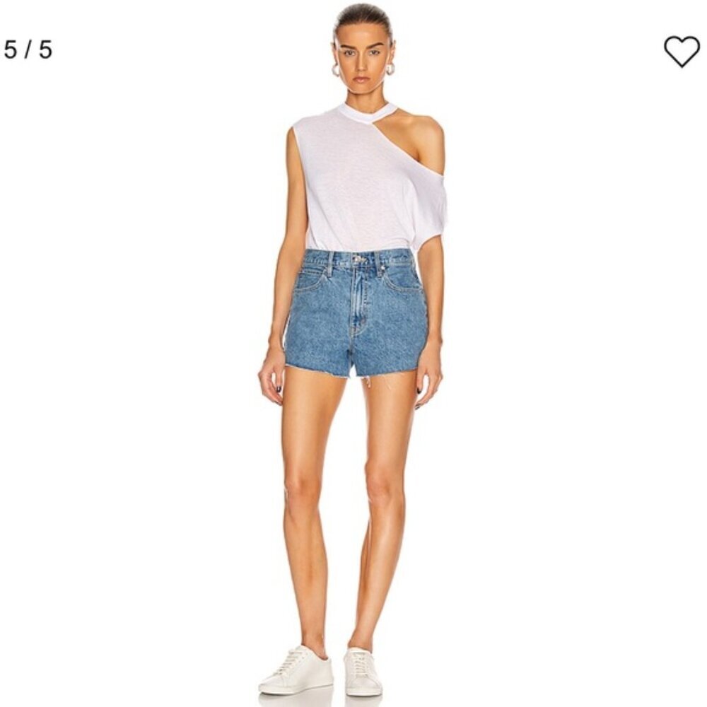 NWT RTA Axel Cut-Out Tee in White Sz XXS - Picture 5 of 8